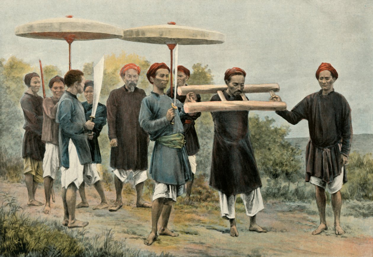 Cezada Yürüyen Mahkum, Cezada Mahkûm Yürüyüş, 1900. by Unbekannt