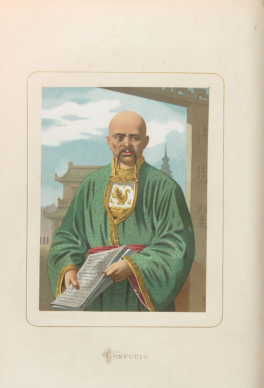 Konfüçyüs. Gönderen: Tüm zamanların ünlü erkek ve kadınları, Juan Landa, 1875-1877. by Unbekannt