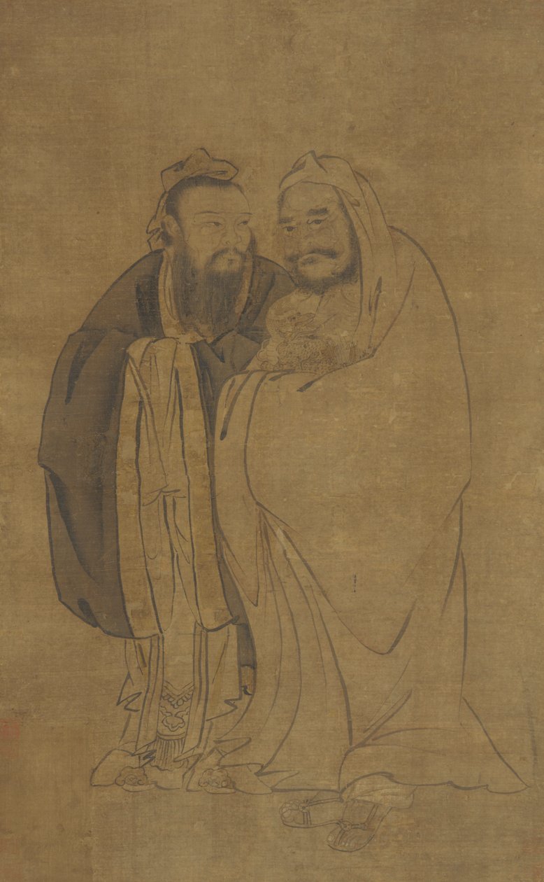 Konfüçyüs ve Buddha Cradling a Qilin, Ming hanedanı, 15. yüzyıl. by Unbekannt