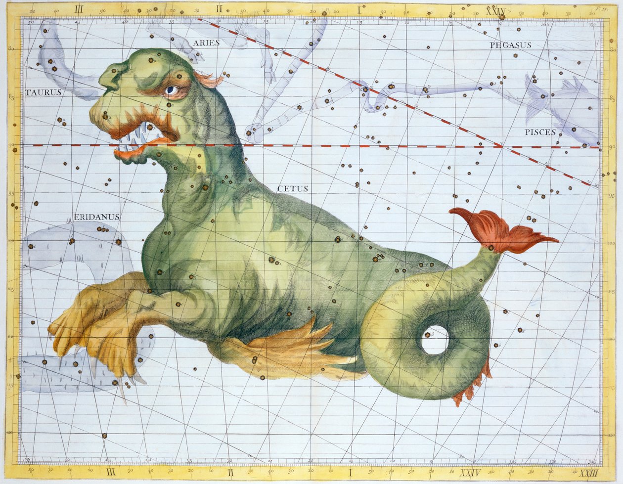 Balina Cetus Takımyıldızı, 1729 by Unbekannt
