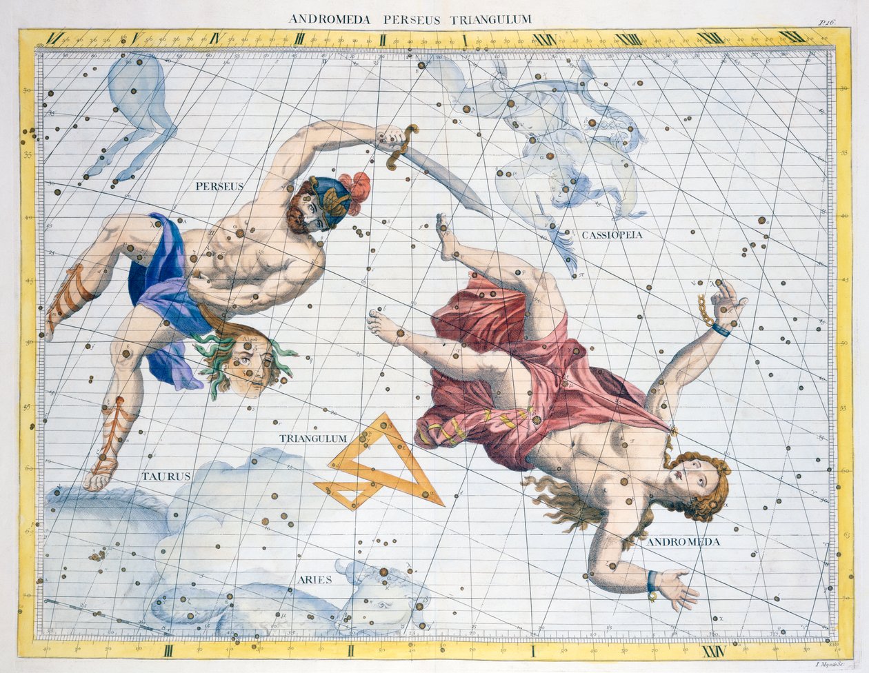 Perseus ve Andromeda Takımyıldızları, 1729 by Unbekannt