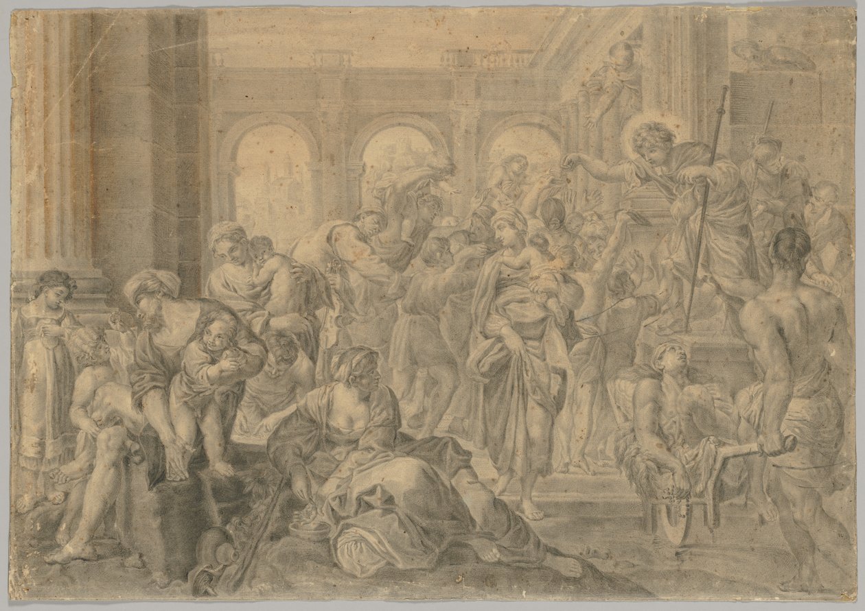 Annibale Carraccis St. Roch Bağış Sadakasının kopyası, 1595 veya sonrası. by Unbekannt