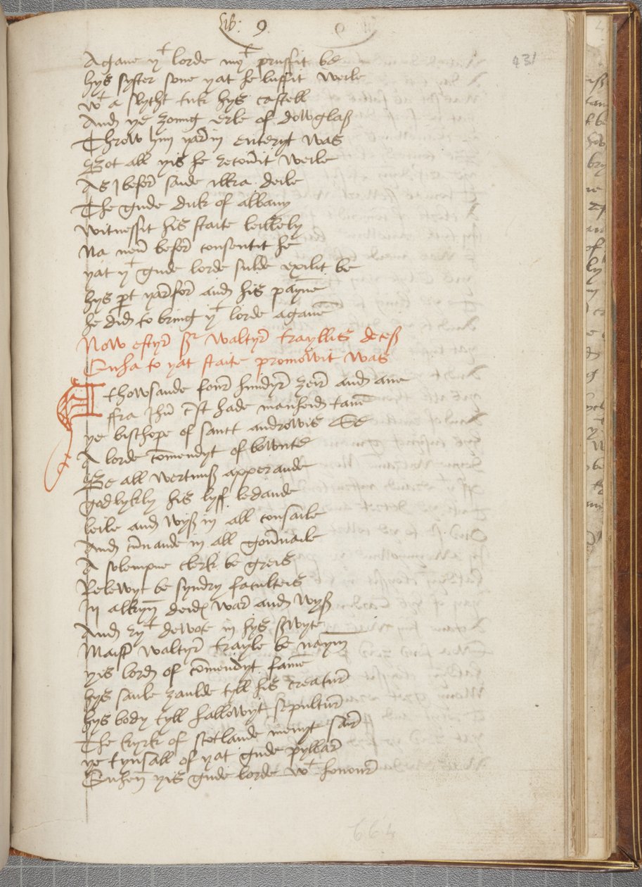 Chronicle Andrew of Wyntoun, Fol 431 recto, c.1550 (kağıt üzerine mürekkep) by Unbekannt