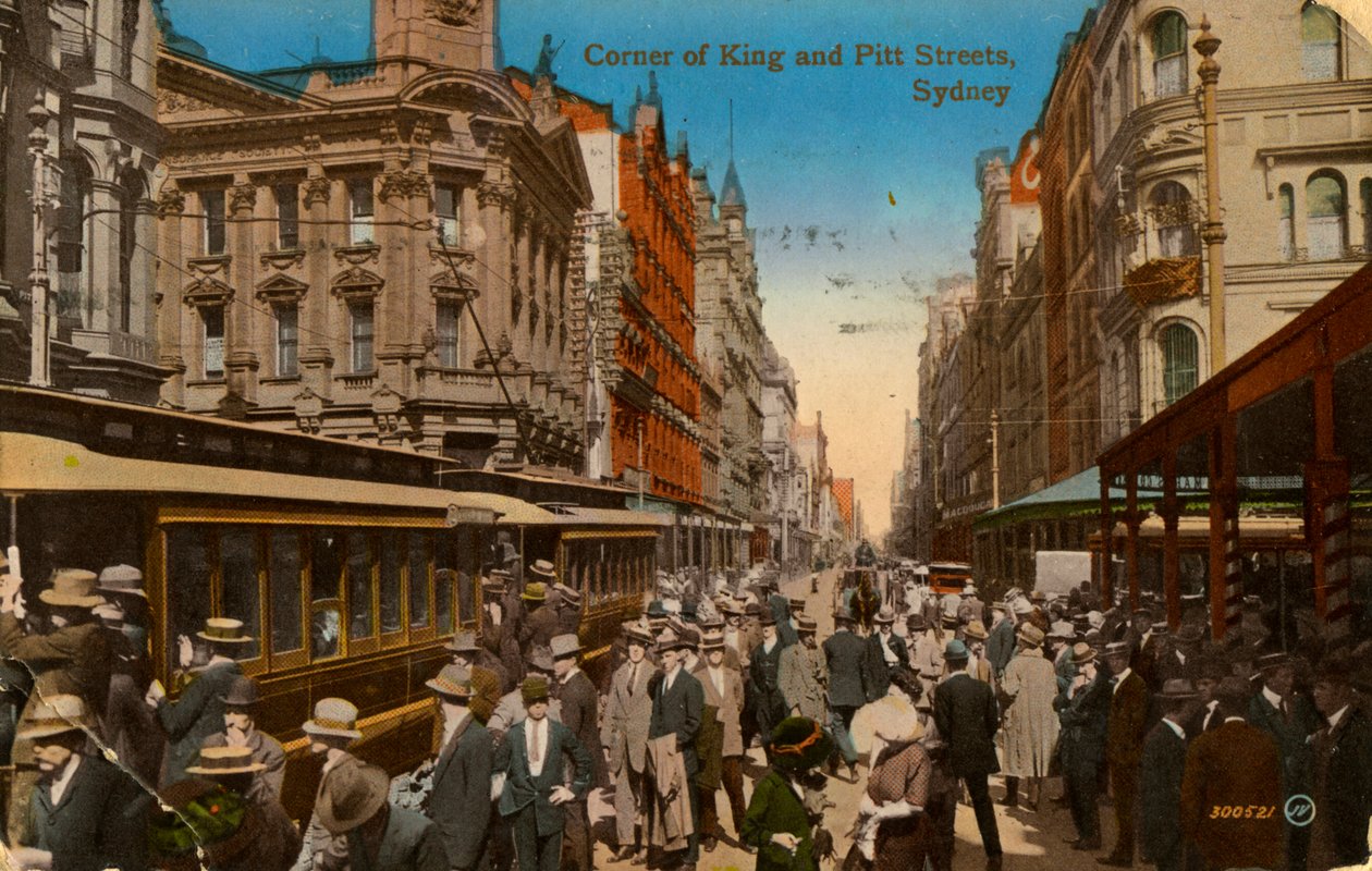 Corner of King ve Pitt Streets, Sidney, Yeni Güney Galler, Avustralya, c1917 by Unbekannt