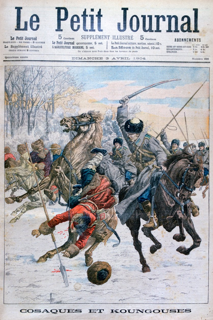 Mançus ile savaşan Kazaklar, Rus-Japon Savaşı, 1904 by Unbekannt