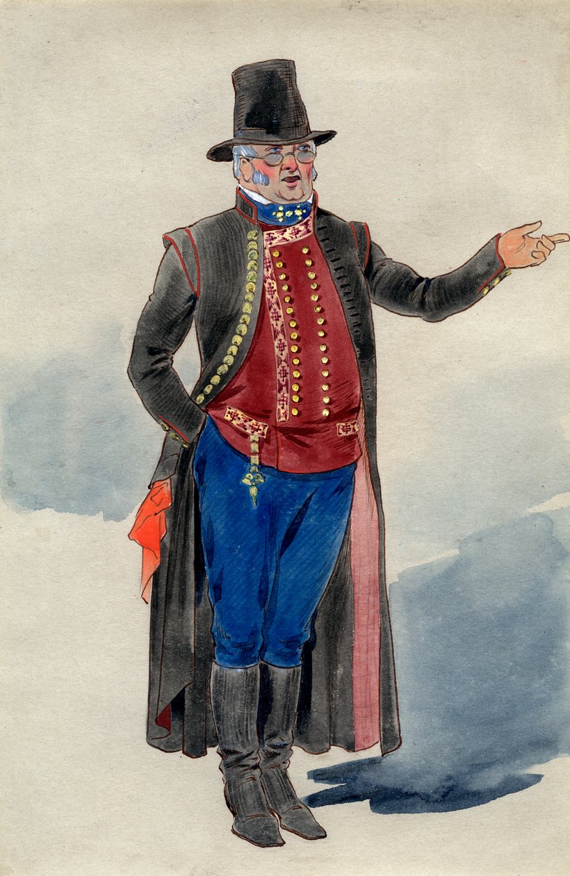 Sevgili Küçük Danimarka, Galler Prensi Tiyatrosu için kostüm tasarımı, 1909 by Unbekannt