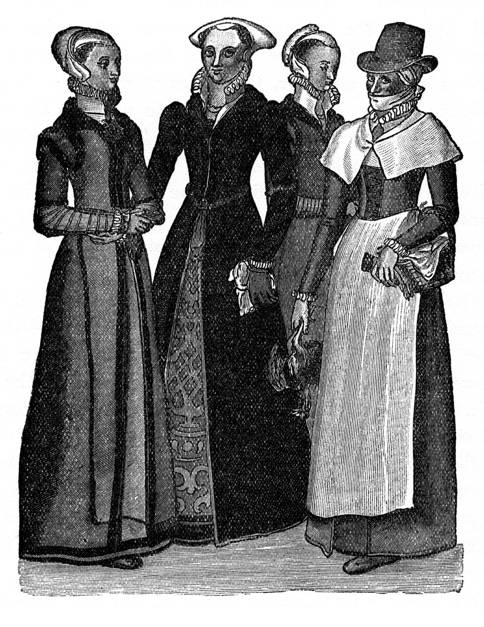 Kasaba ve taşra kadınlarının kostümleri, 16. yüzyıl, 1910 by Unbekannt