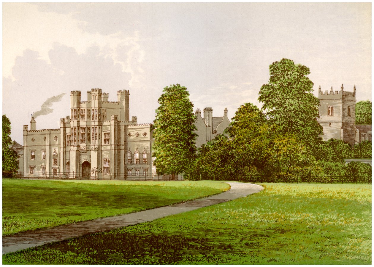 Coughton Mahkemesi, Warwickshire, Baronet Throckmorton'un evi, c1880 by Unbekannt