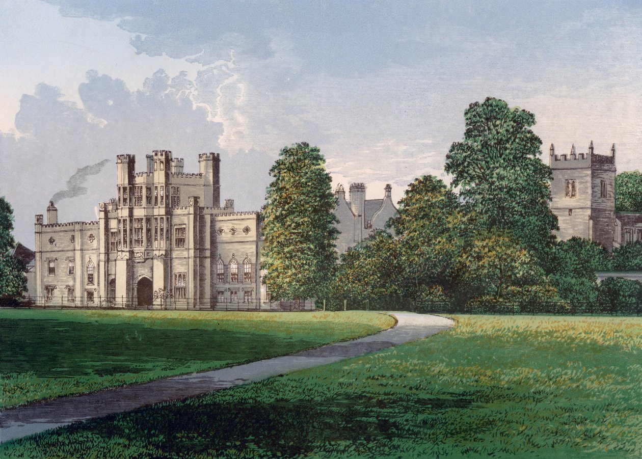 Coughton Mahkemesi, Warwickshire, 19. yüzyılın sonlarında by Unbekannt