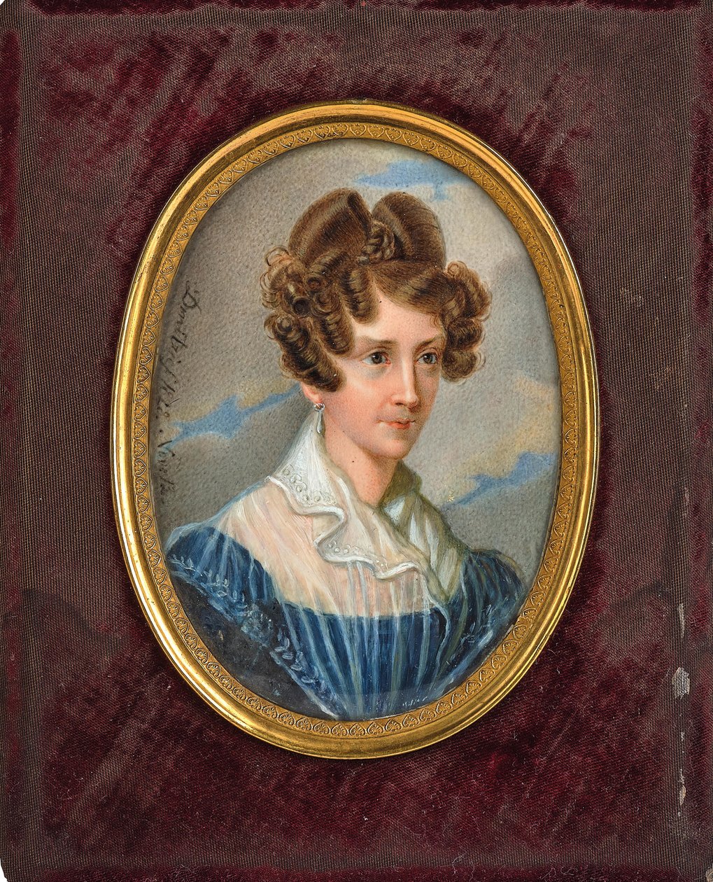 Kontes Emilie Troubetzkoy, kızlık soyadı Prenses zu Sayn Wittgenstein 1801-1869, 1828. by Unbekannt