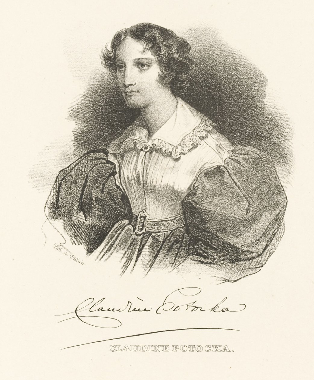 Kontes Klaudyna Claudine Potocka, kızlık soyadı Dzialynska 1801-1836, c. 1830. by Unbekannt