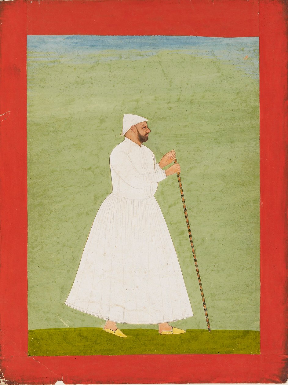 Beyaz bir jama giyen mahkeme yetkilisi, c1740 by Unbekannt