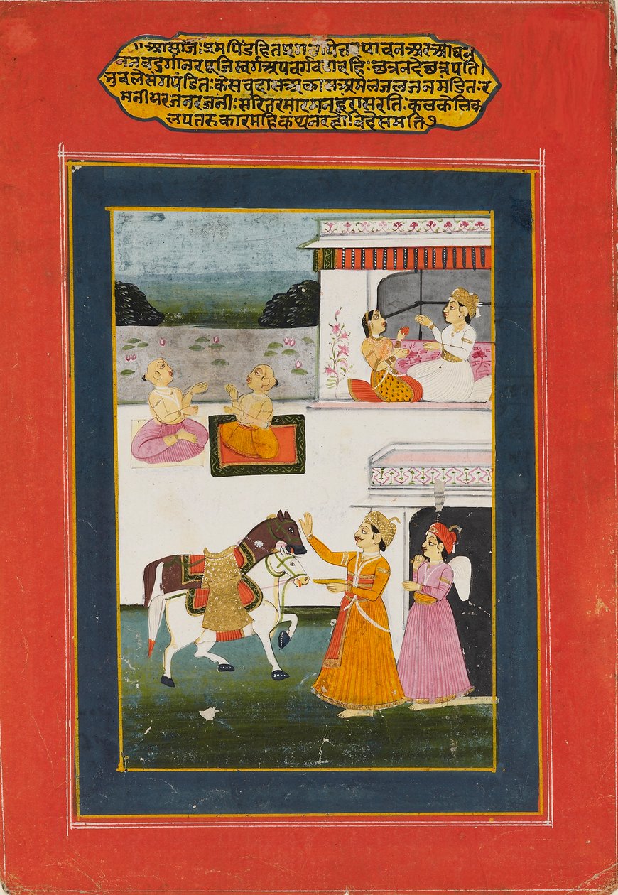 Baramasa serisinden saray sahnesi, 19. yüzyıl by Unbekannt