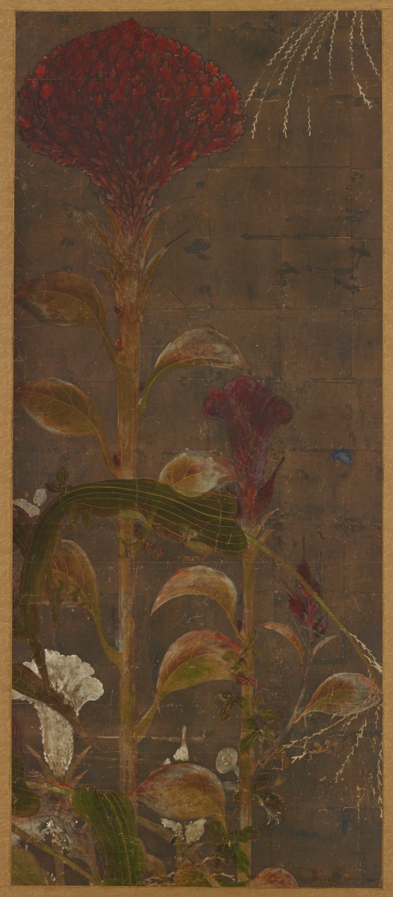 Coxcombs, mısır ve sabah zaferleri, Momoyama dönemi, 1568-1615. by Unbekannt
