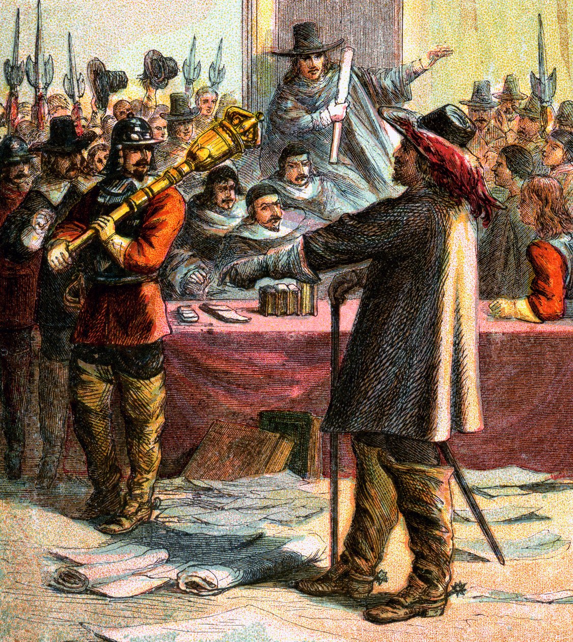Cromwell Parlamentoyu Açtı, 17. yüzyıl, c1850 by Unbekannt