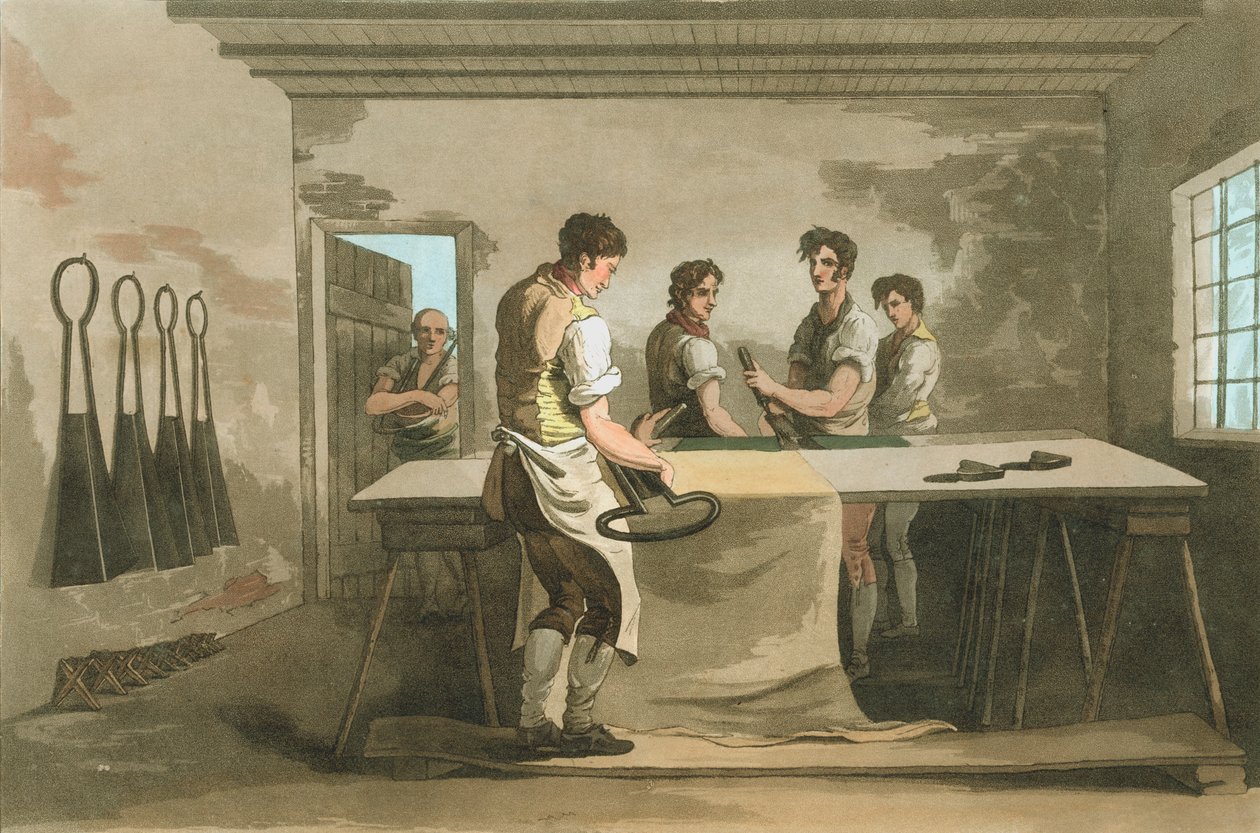 Şekerleme kaldırıldıktan sonra eşit bir yığın elde etmek için yün kırpma, 1814 by Unbekannt