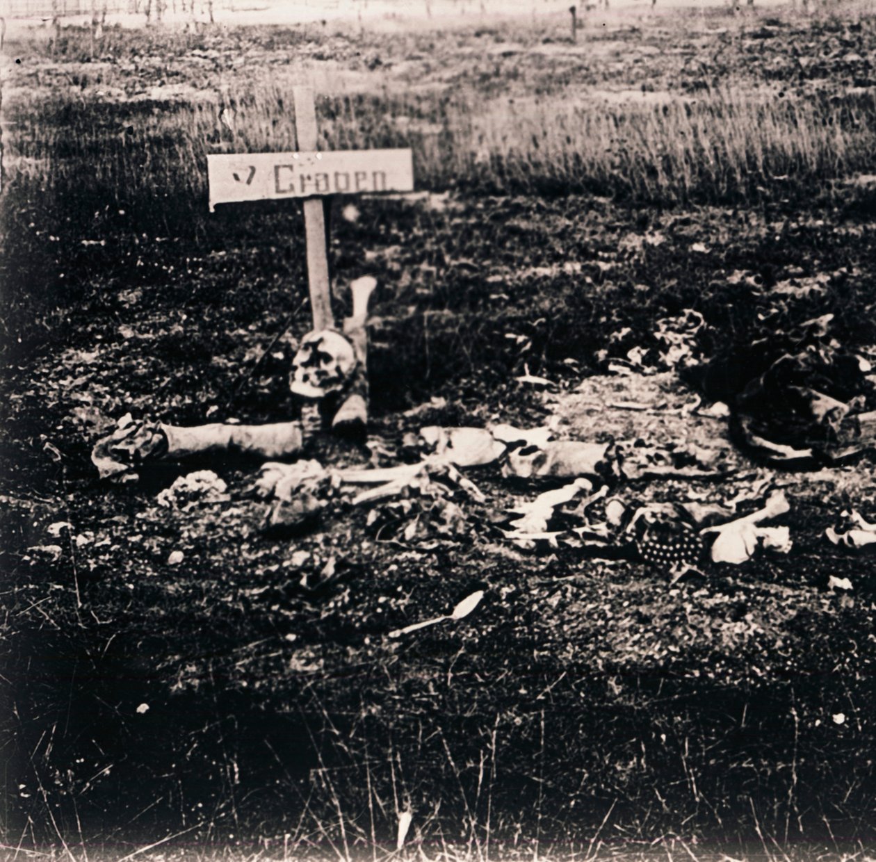 Haç ve insan kalıntıları, c1914-c1918 by Unbekannt