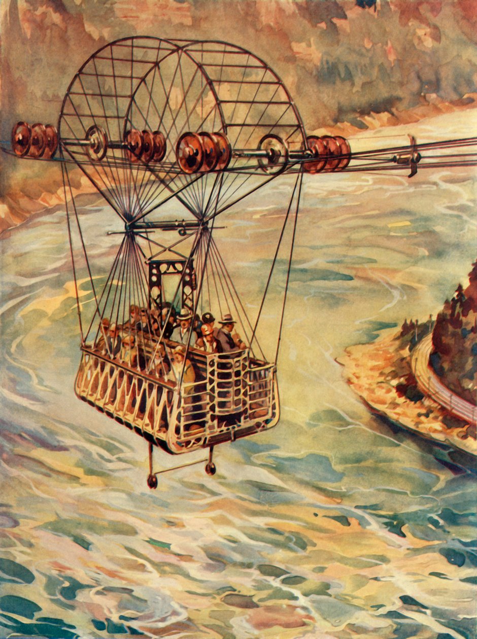 Niagara Şelalelerini Teleferikle Geçmek, c1930. by Unbekannt