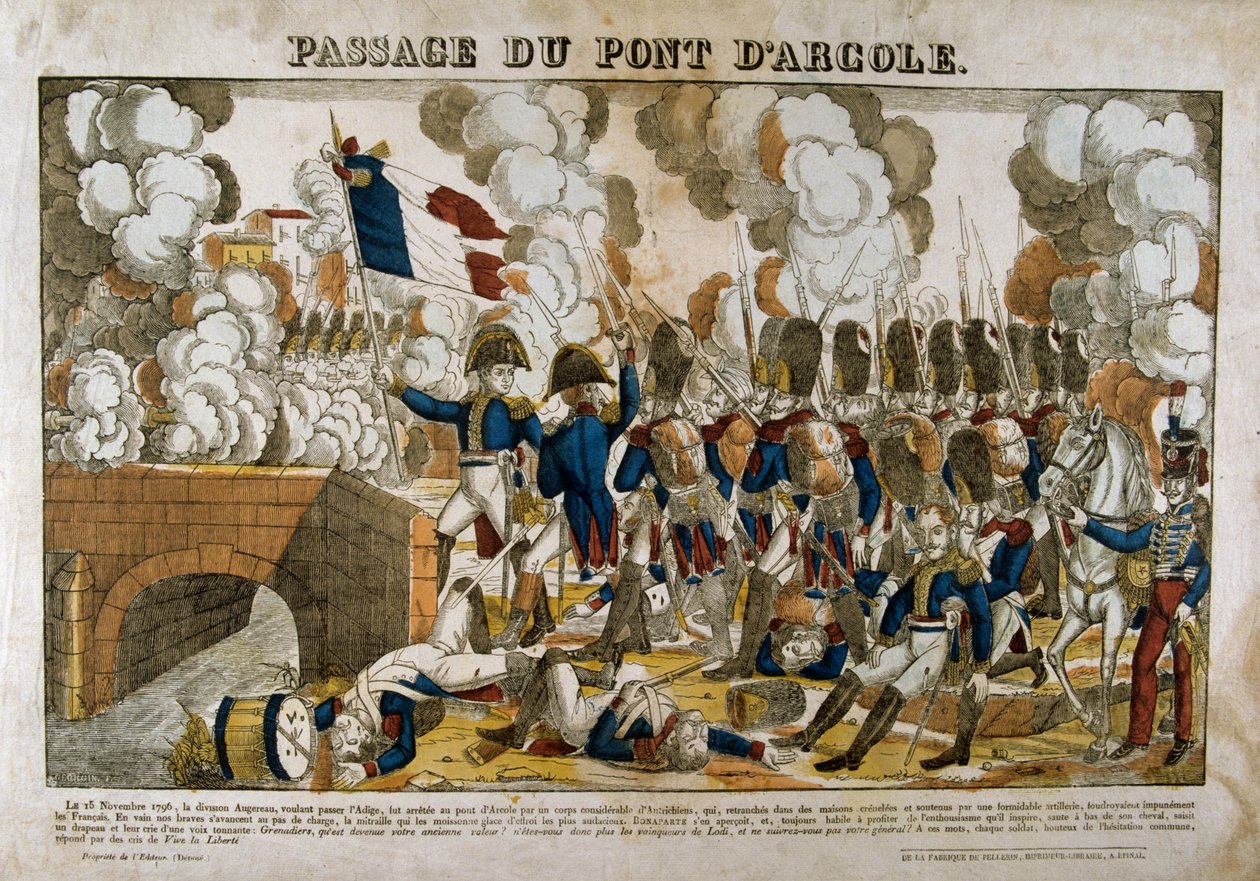 Arcola Köprüsü geçişi, 15 Kasım 1796, 19. yüzyıl by Unbekannt