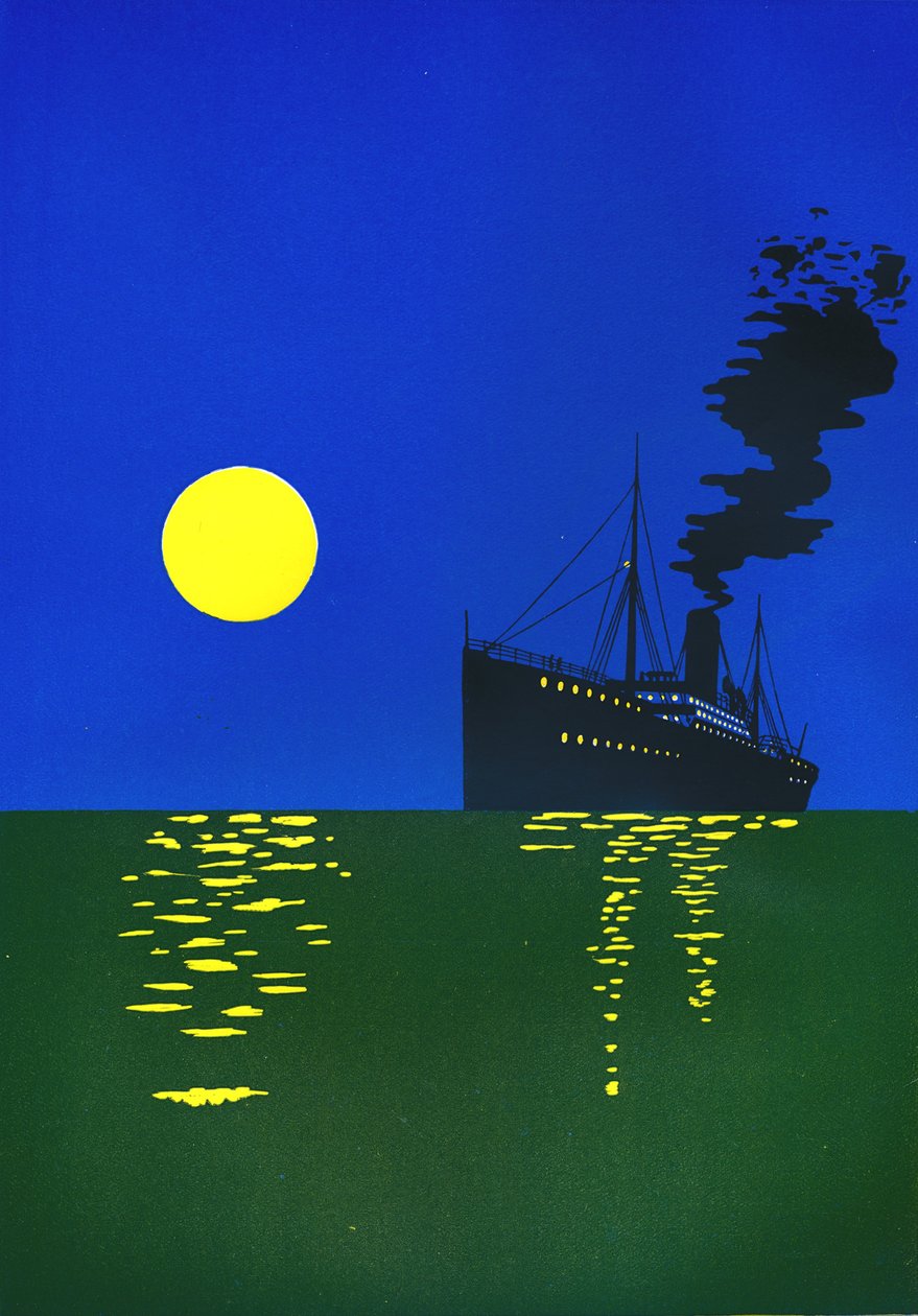 Güneşle Denizde Yolcu Gemisi, 1909. by Unbekannt