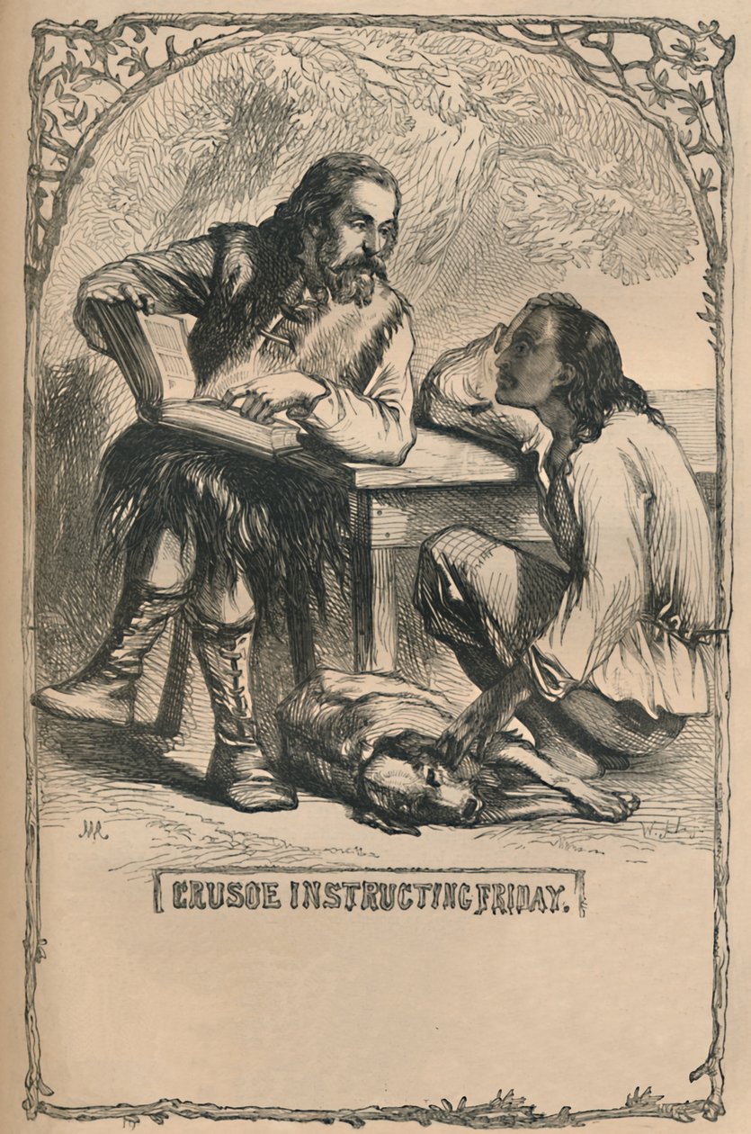 Crusoe Öğretim Cuma, c1870 by Unbekannt