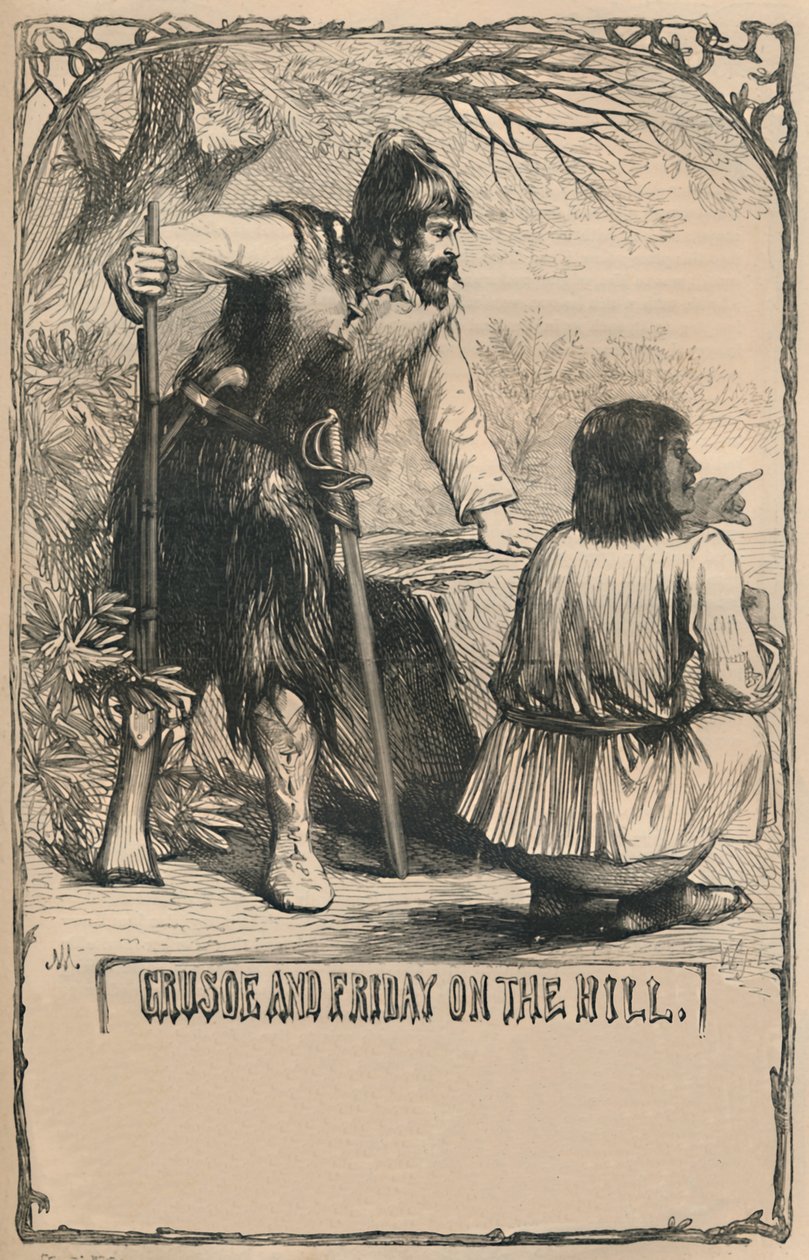 Crusoe ve Cuma Tepede, c1870 by Unbekannt