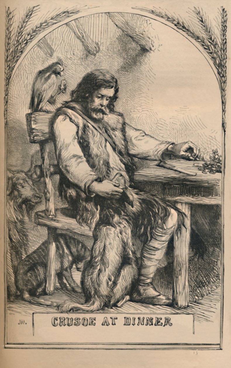 Akşam Yemeğinde Crusoe, c1870 by Unbekannt