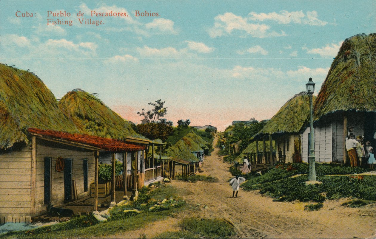 Küba: Balıkçı Köyü. Bohios. Balıkçı Köyü, 1919 by Unbekannt