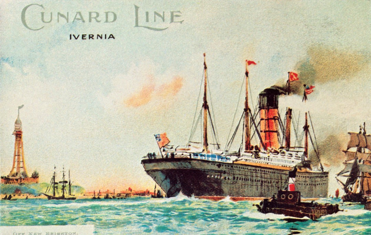 Cunard Line - Ivernia, New Brighton, c1910. by Unbekannt