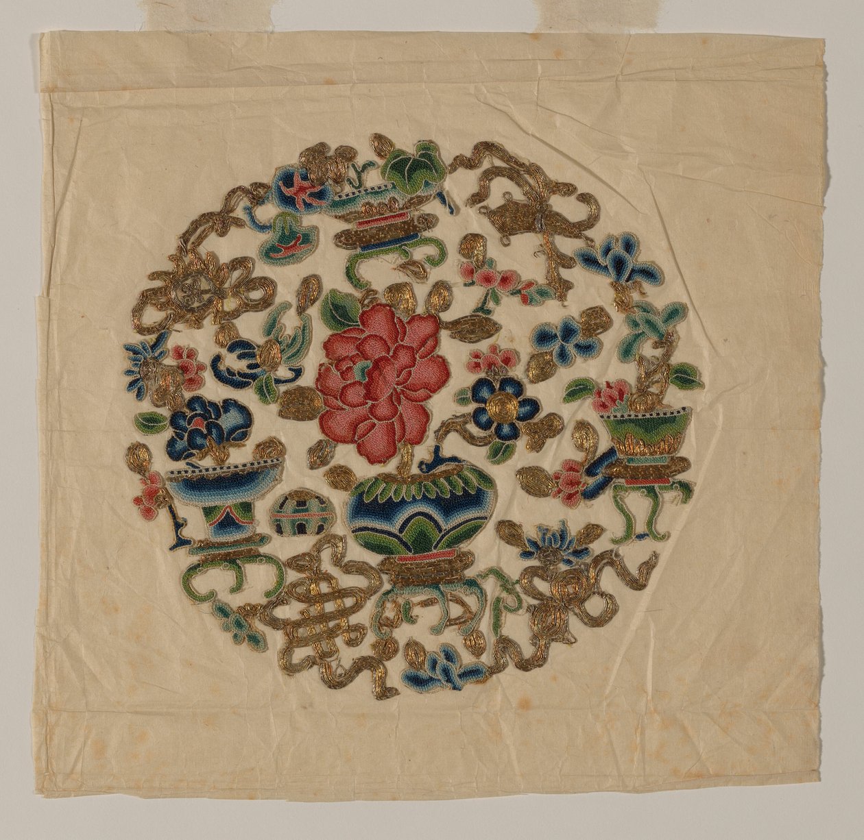 Motif İğne Oyasını Kes, Çin, Qing hanedanı 1644-1911, 19. yüzyıl. by Unbekannt