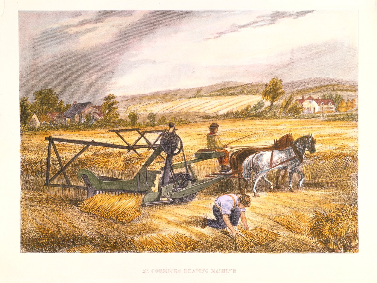 Cyrus McCormics hasat makinesi 1831, patentli 1834, c1851. by Unbekannt
