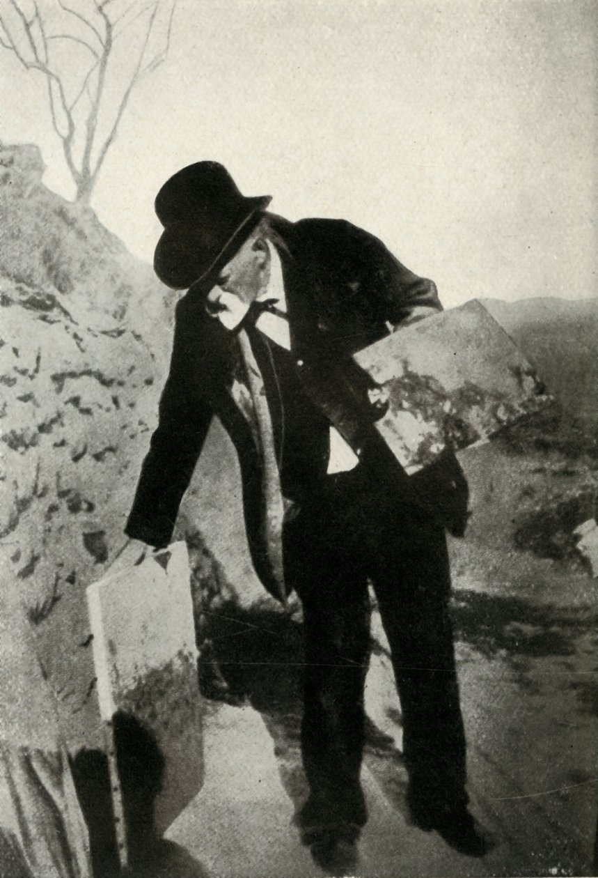 Cézanne, resim ve paletli, c1900, 1947. by Unbekannt