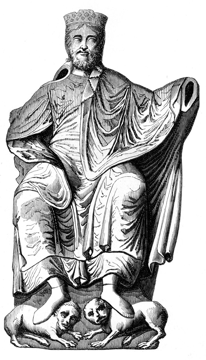 Dagobert I 603-689, Merovenj kralı, c16. yüzyıl 1849 by Unbekannt
