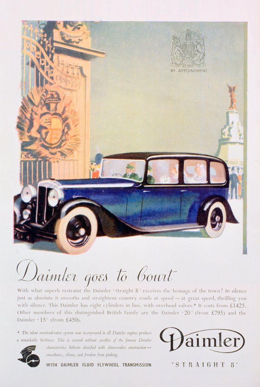 Daimler Düz 8 araba reklamı, 1935 by Unbekannt