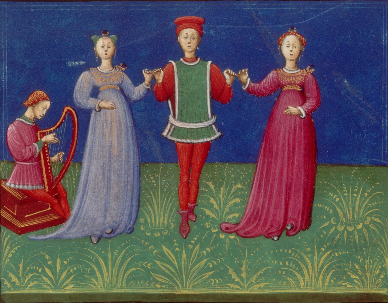 Dans dersleri. Kimden: De pratica seu arte tripudii Dans Uygulaması veya Sanatı Üzerine, 1463. by Unbekannt