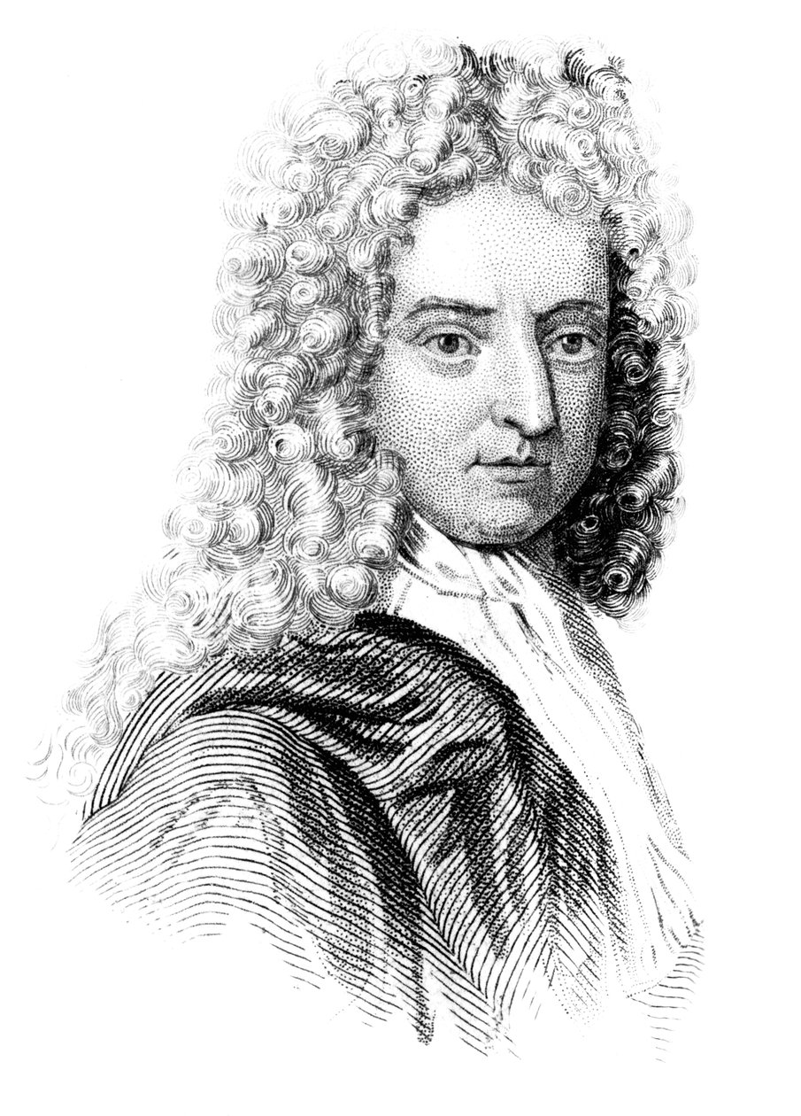 Daniel Defoe, İngiliz yazar, gazeteci ve casus, c1850 by Unbekannt
