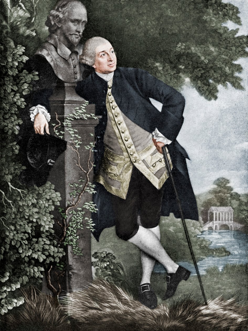 David Garrick 1717-1779, İngiliz aktör, oyun yazarı, tiyatro yöneticisi ve yapımcısı, 1905 by Unbekannt