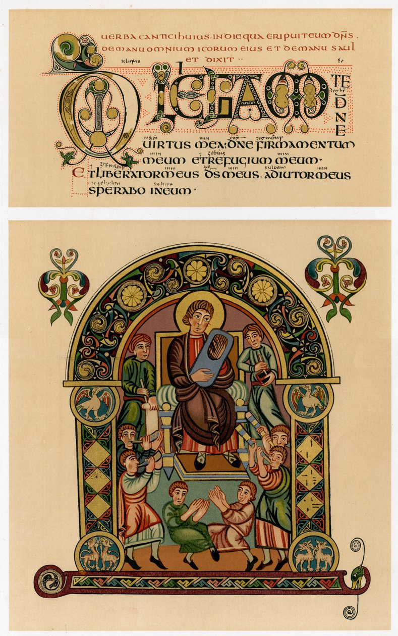 David lirini çalıyor, MS 725-750 by Unbekannt