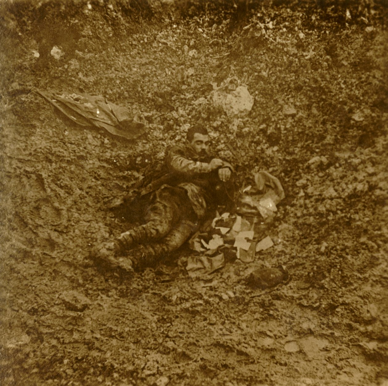 Ölü Alman askeri, Verdun, kuzey Fransa, c1914-c1918 by Unbekannt