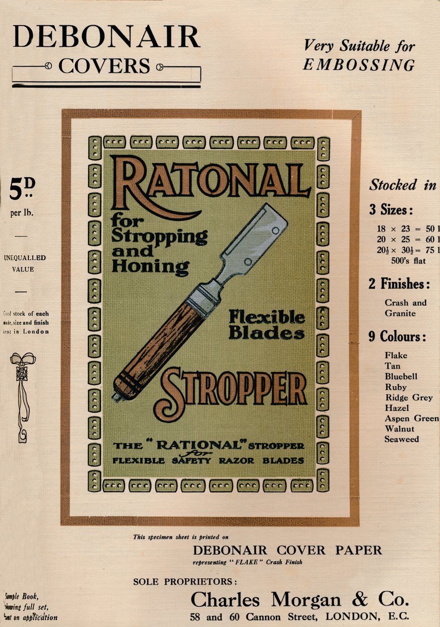 Debonair Kılıfları - Ratonal Stropper Jiletler, 1909. by Unbekannt