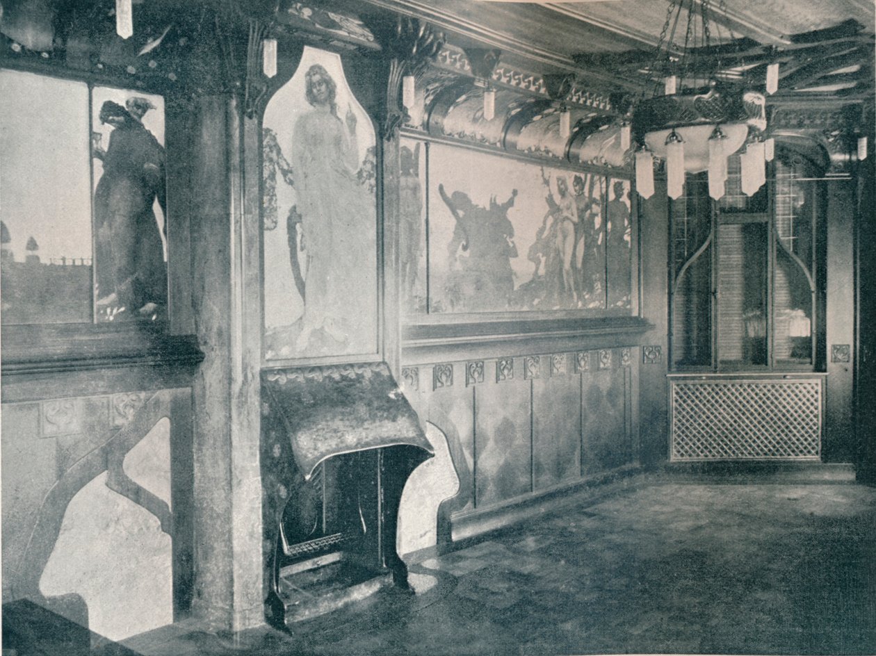 Müzik Odası Dekorasyonları, Fritz Erler, c1899 by Unbekannt