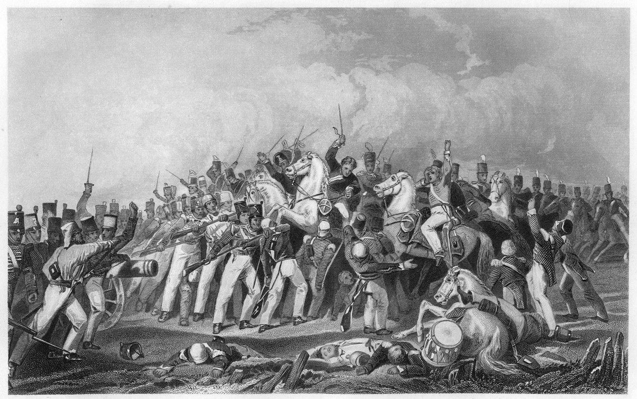 Sealkote İsyancılarının General Nicholsons sütunu tarafından yenilgisi, 1857, c1860 by Unbekannt