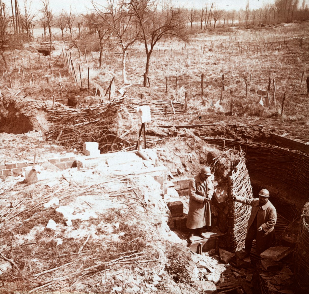 Savunmalar, Craonne, kuzey Fransa, c1914-c1918 by Unbekannt