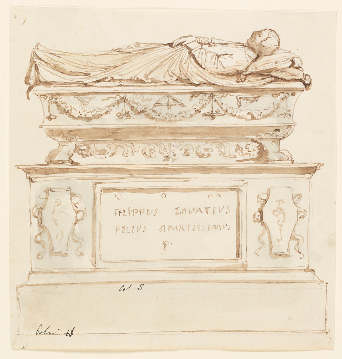 Filippo Lovazzi için bir Kabir Anıtı Tasarımı by Unbekannt