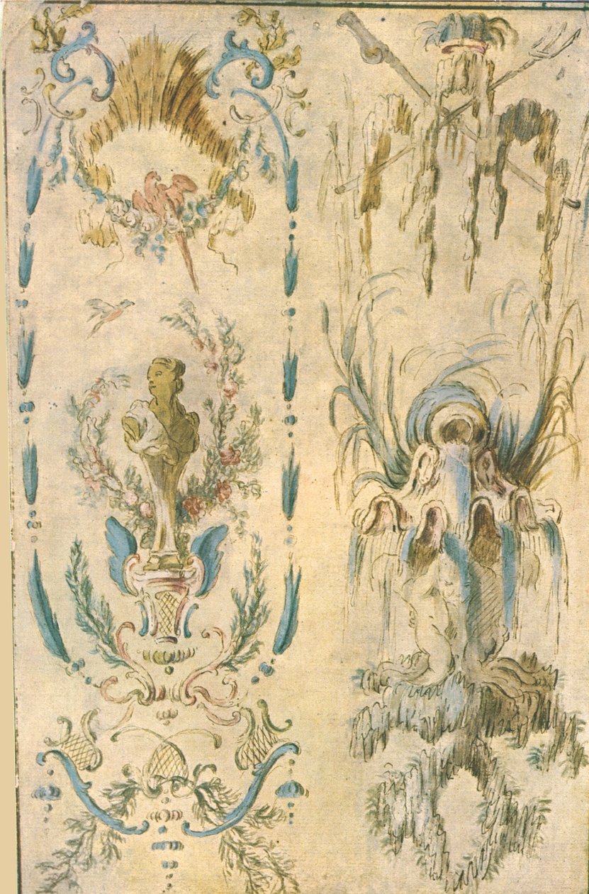 Duvar dekorasyonu için tasarım, Fransa, 1928. by Unbekannt