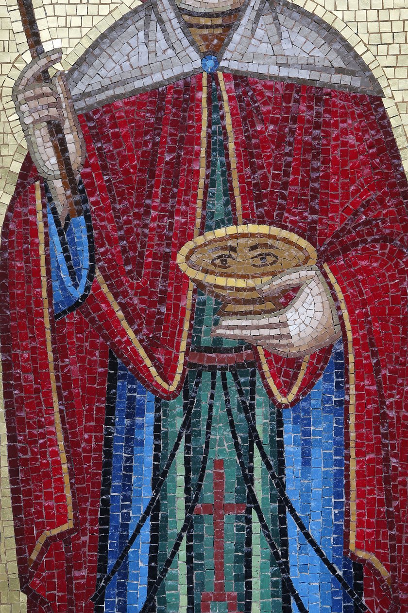 Trodos köyündeki bir ortodoks mozaiğin detayı. Santa Paraskevi (Sainte Parasceva) by Unbekannt
