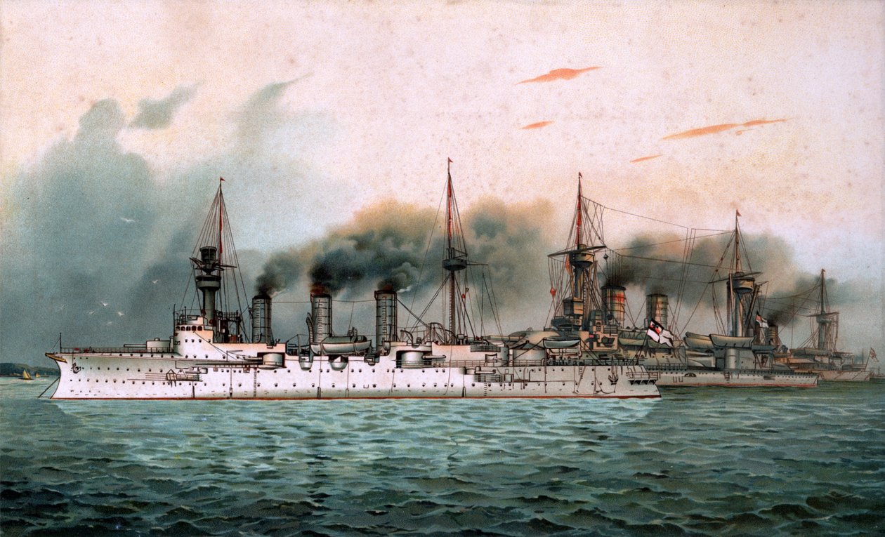 Almanca: S.M. Eğitim filoları Victoria Louise & Kurfürst Friedrich Wilhelm & Weißenburg by Unbekannt