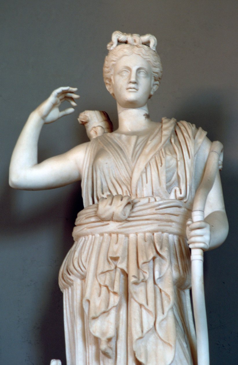 Diana, detay, av tanrıçası, Vatikan Müzesi by Unbekannt