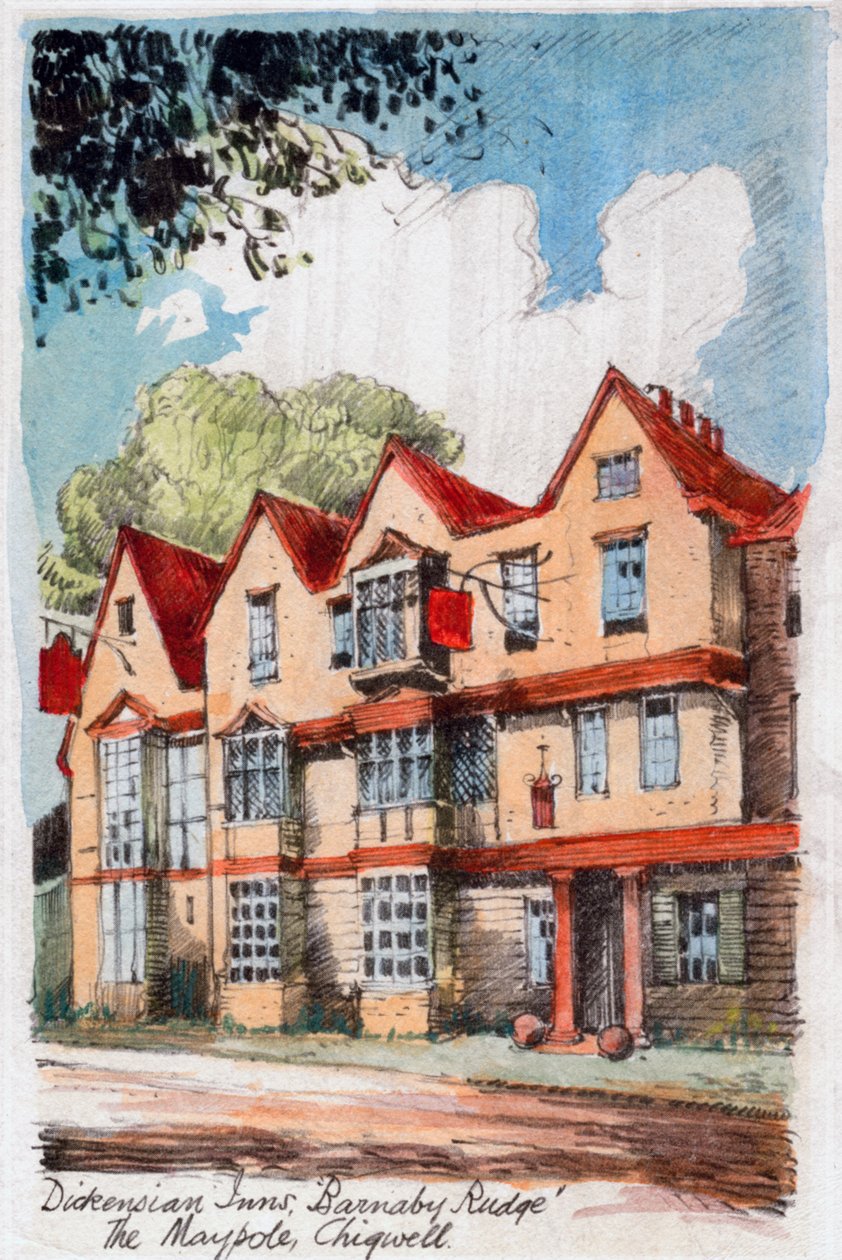 Dickensian Inns, Barnaby Rudge, Maypole, Chigwell, c1800-1850 by Unbekannt