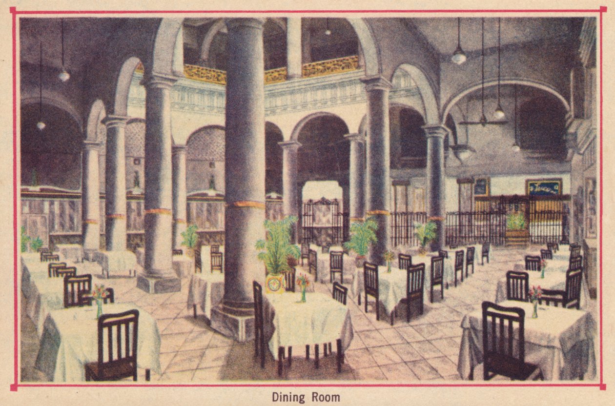 Yemek Odası - Otel Florida - Havana - Küba, c1910 by Unbekannt